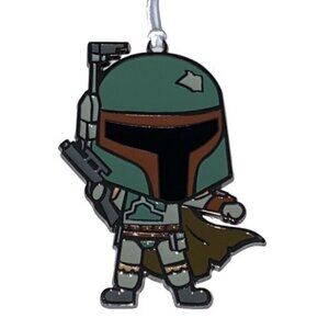 Star Wars Bag Tag Boba Fett Hallmark Metal Enamel Ornament Funko-style NEW Green